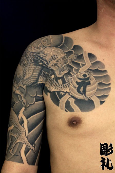 刺青作品　和彫り「龍」