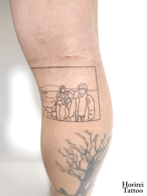刺青作品　Tattoo 「家族写真」