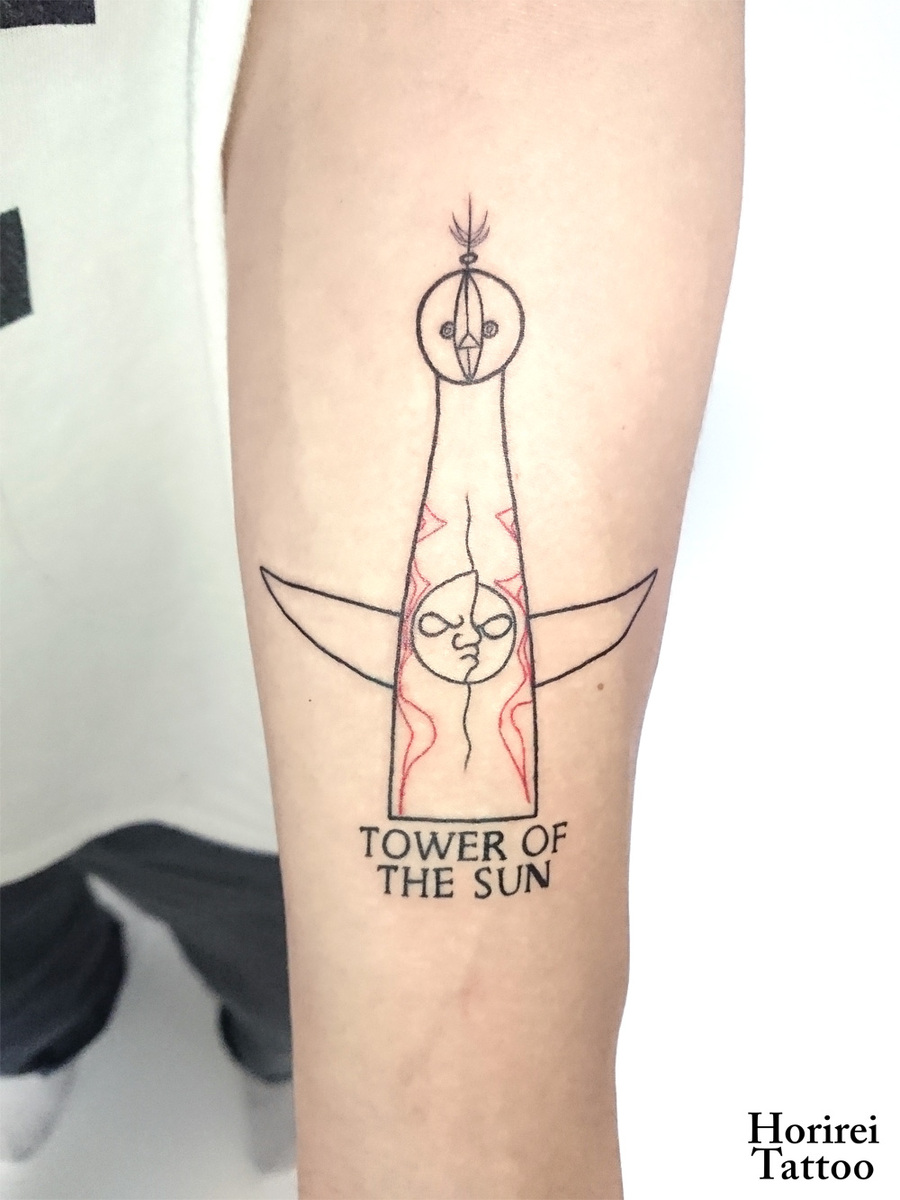 刺青作品　Tattoo 「太陽の塔」