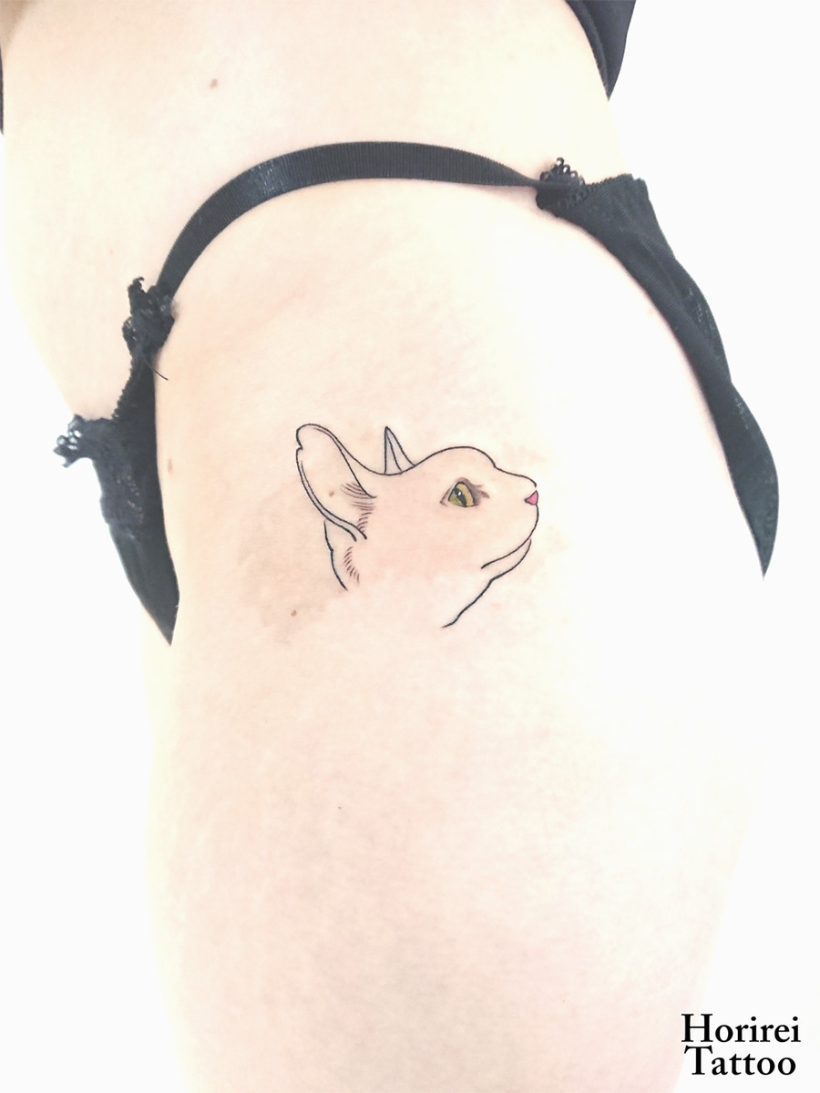 刺青作品　Tattoo 「愛猫の写真」