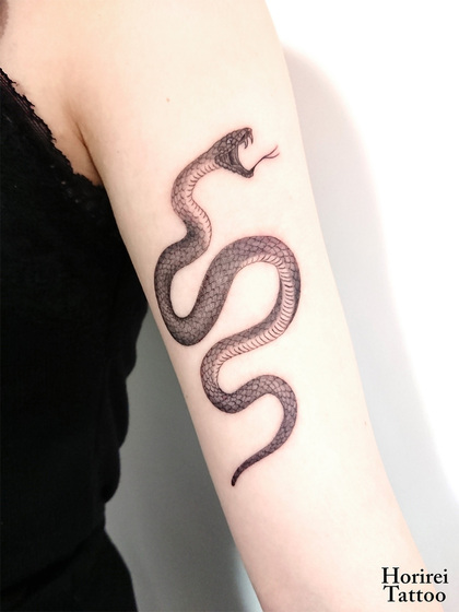 刺青作品　Tattoo 「蛇」