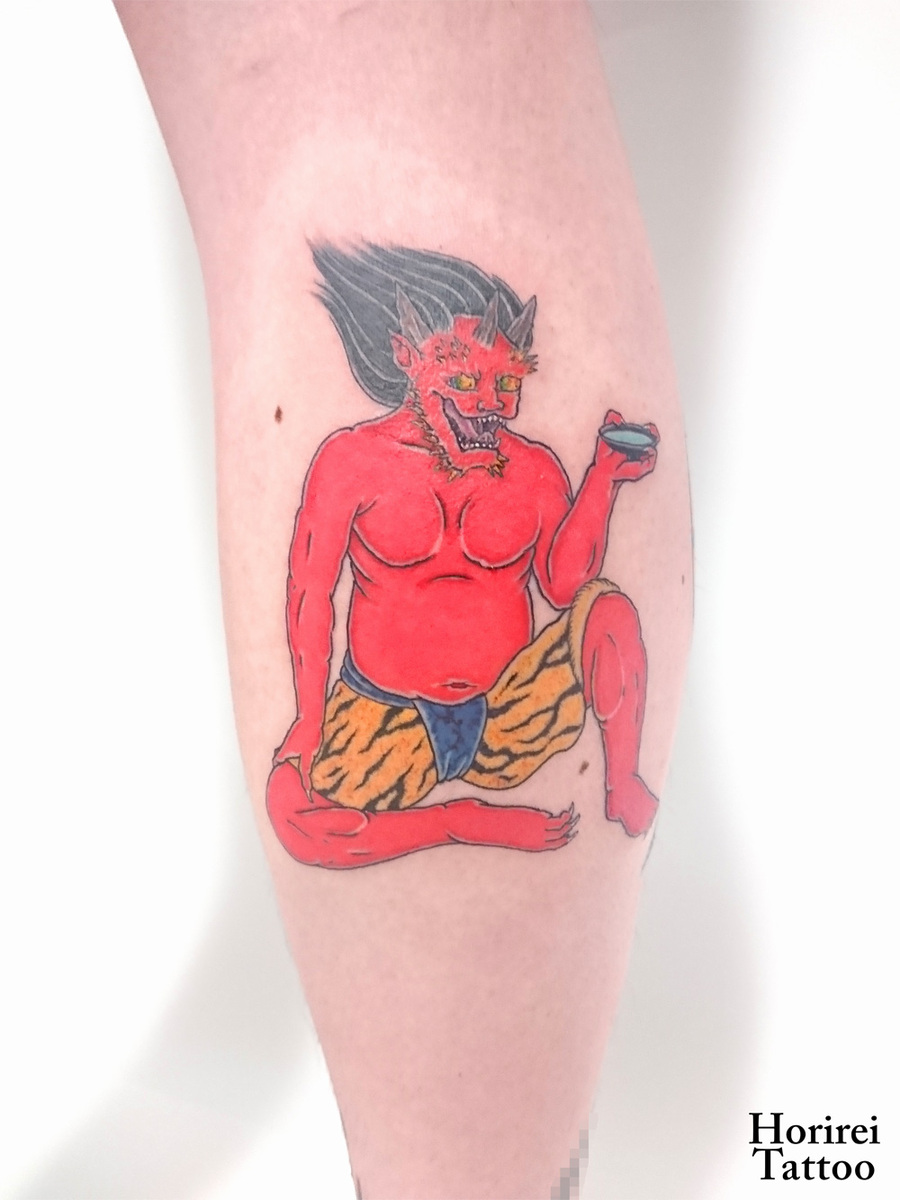 刺青作品　和彫り 「赤鬼」