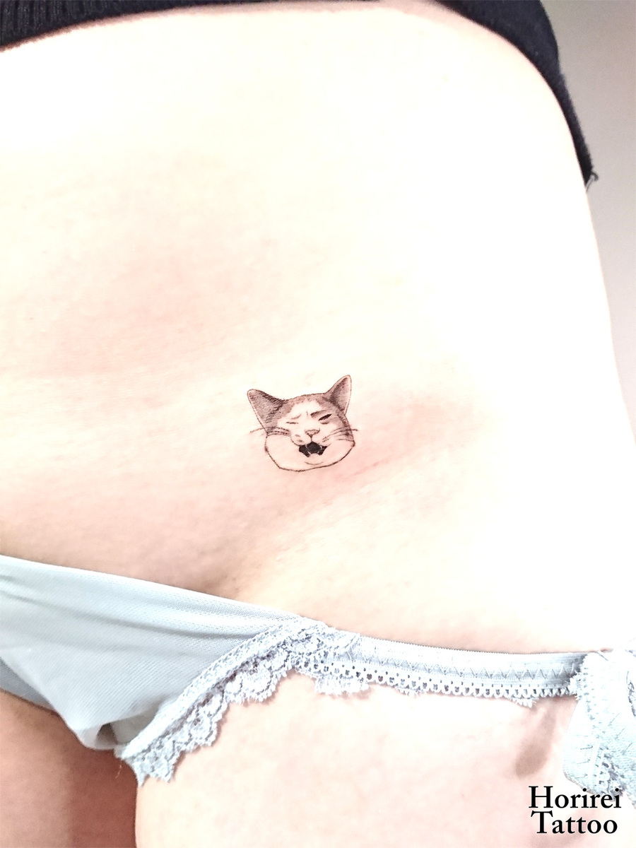 刺青作品　ミニタトゥー 「愛猫の写真」